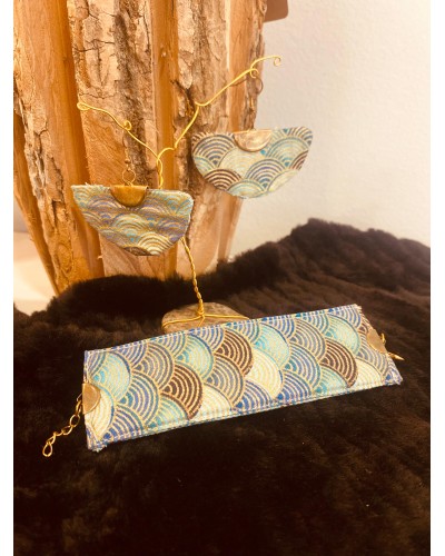 Conjunto Pulsera & Pendientes Aqua